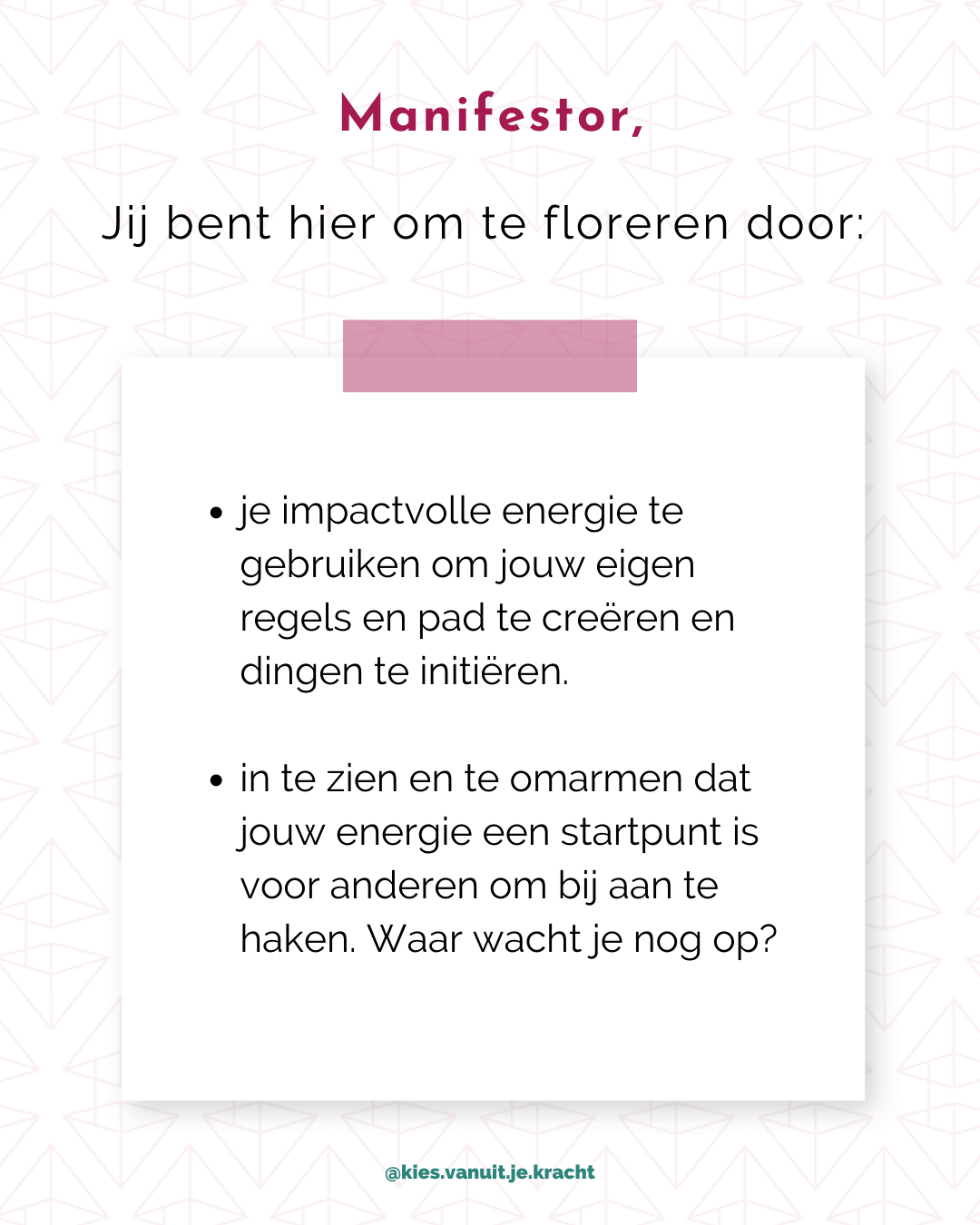 Start met HD - stap 2 - Manifestor