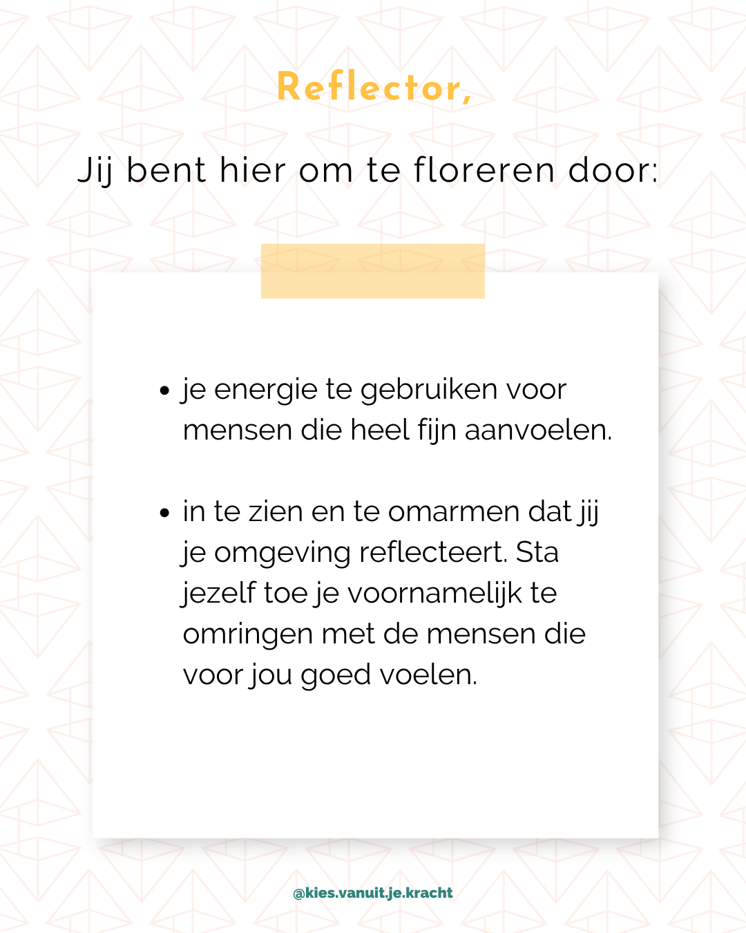 Start met HD - stap 2 - Relfector