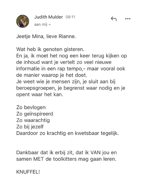Dankbaar dat ik samen met Toolkitters mag leren