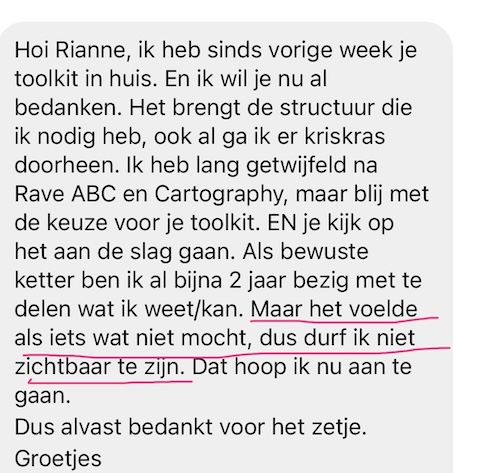 Voelde als iets dat niet mocht