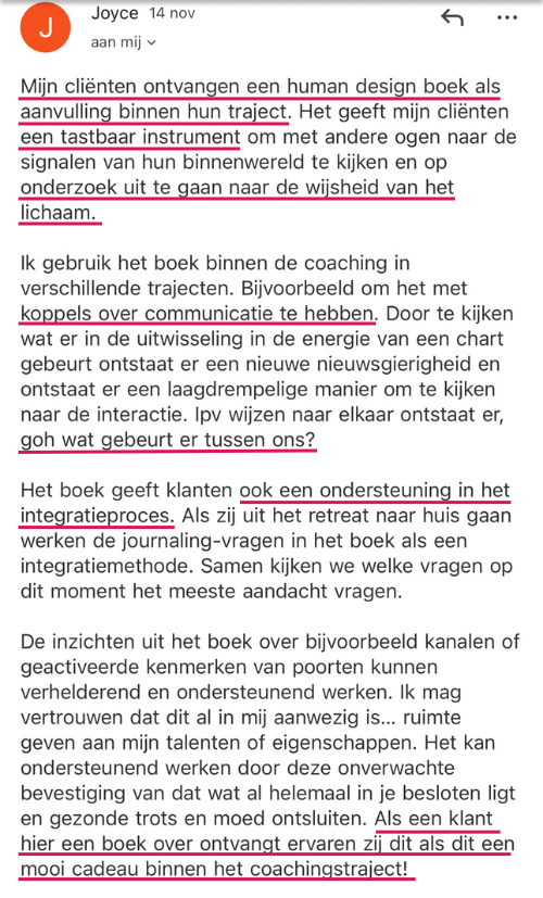 Human Design Boek Studio - Joyce